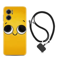 Xiaomi Redmi Note 11E Kılıf Resimli Boyun Askılı İpli Desenli Silikon Series Yellow 1831