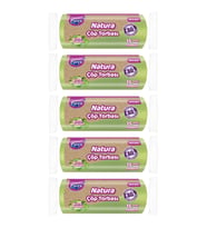 Natura Çöp Torbası Orta Boy 15'li 55 x 60 cm Beşli Paket