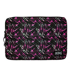 Jacbag Pembe Geometrik A4 Evrak Notebook ve Tablet Taşıma Çantası/Kılıfı (Çok Renkli)