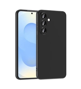 Coverzone Samsung Galaxy S25 FE ?le Uyumlu K?l?f Z-Mara Lansman Vieri Tam Koruma Arka Kapak Kamera Koruma �?k?nt?l? P�r�zs�z Y�zey Siyah