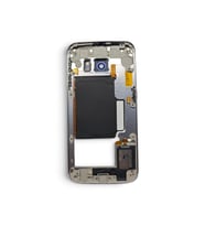 G925 Orta Kasa Galaxy S6 Edge Uyumlu Siyah Renk Orta Kasa Çerçeve + Ses Açma ON OFF Tuş Plastik Kamera Camı ve Hoparlör