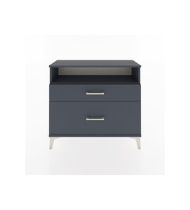 Arges Şifonyer Tek Raflı 2 Çekmeceli 88x30x80 Antrasit-Antrasit