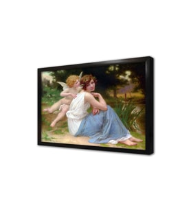 Cupid ve Psyche Çerçeveli Mdf Tablo