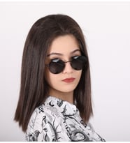 ESRADA SİYAH YUVARLAK KADIN GÜNEŞ GÖZLÜĞÜ 4003 06