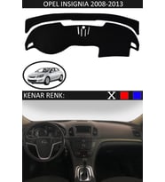 Opel Insignia 2008-2013 Için Uygun Torpido Koruma Halısı Siyah Kenar Renk Siyah