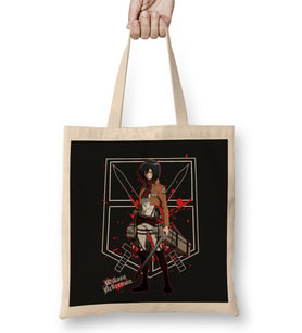 Shingeki No Kyojin Mikasa Ackerman Bez Çanta Uzun Saplı