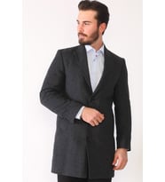 PLT8390 DEWBERRY ERKEK PALTO-DESENLİ ANTRASİT