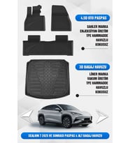 BYD Sealion 7 2025 ve Sonrası Uyumlu 4.5D Premium Havuzlu Oto Paspas ve Lıner ALT Bagaj Havuzu SET