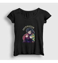 Presmono Kadın Siyah Depression Giyu Tomioka Anime Demon Slayer Kimetsu No Yaiba T-Shirt 298248tt