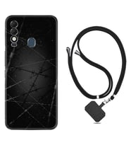 Tecno Spark 8T Kılıf Silikon Boyun Askılı İpli Desenli Silikon Dikenli Tel 1779