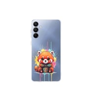 Samsung Galaxy A16 ile Uyumlu Splash Tilki Tasarımlı Şeffaf Silikon Kılıf