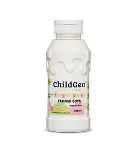 CHILDGEN NATUREL COLORS - PARMAK BOYASI CANLI RENKLER 350ml  BEYAZ