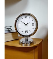 River World Masa Saati Metal Line Krom Silver 25 cm x 20 cm