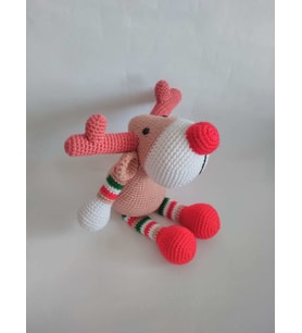 Çizgili Geyik Amigurumi Organik Oyuncak