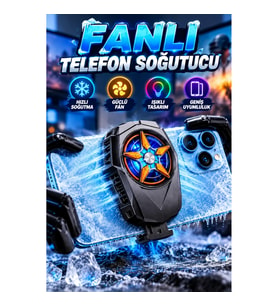 Fanlı Telefon Soğutucu – Radyatörlü Işıklı Tasarım ve Geniş Telefon Uyumluluğu