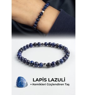 Lapis Lazuli Doğal Taş Küre Kesim 6mm Bileklik