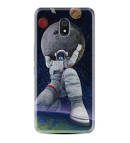 Xiaomi Redmi 8A 8 Pro 9C 9T 10C 11T Pro Kılıf Desenli Silikon Astronot ve Dünya 1759