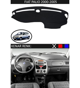Fiat Palio 2000-2005 İçin Uygun Torpido Koruma Halısı Siyah Kenar Renk Siyah