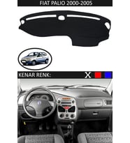 Fiat Palio 2000-2005 İçin Uygun Torpido Koruma Halısı Siyah Kenar Renk Siyah