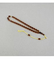 Omari Ateş Kehribar Kapsül Kesim Oturtma İmameli Sistemli 7.5x10mm Tesbih