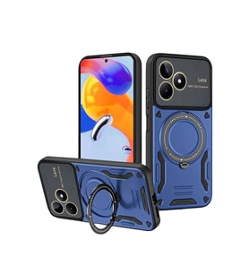 Realme C53 Kılıf Joy Lens Standlı Kapak - Lacivert