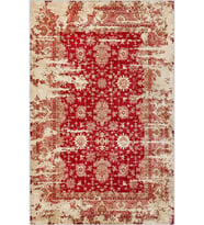 Eliana Home Baskılı, Yıkanabilir Kaymaz Taban Salon Halısı LNA0783 100x150 cm (Kırmızı)