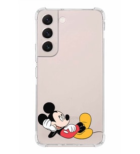 Samsung Galaxy S22 Plus Uyumlu Köşe Korumalı Antişok  Kapak Mickey Mouse Tasarımlı Şeffaf  Kılıf