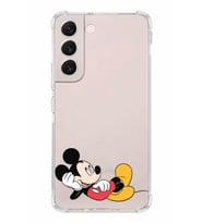 Samsung Galaxy S22 Plus Uyumlu Köşe Korumalı Antişok  Kapak Mickey Mouse Tasarımlı Şeffaf  Kılıf