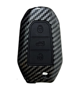 Peugeot 208 308 508 2008 3008 5008 Rifter Karbon Anahtar Koruma Kılıfı Sustasız Siyah Renk (Standart)