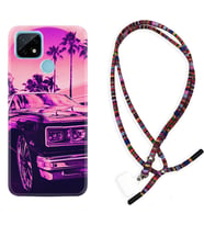 Realme C11 C21 C21Y C25Y C11 2021 Kılıf Boyun Asklı Rasta Silikon Mor Araba 1711