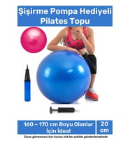 Profesyonel Seri Dayanıklı Yüksek Kalite Mini Gymball 20cm Mavi Pilates Topu Şişirme Pompa