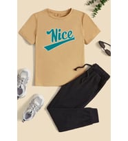 Çocuk Nice Panda Alt - Üst Eşofman Takımı (Bej)