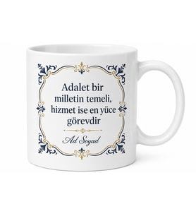 İsme Özel Vali Temalı Baskılı Kupa Bardak Hediye Özel Tasarım