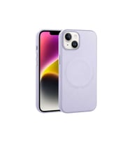 Apple iPhone 14 Uyumlu Kılıf PU Deri M-safe Wireless Şarj Özellikli Zore Derix Kapak (Lila)