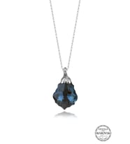 Swarovski Crystal Kadın Green Çam Gümüş Kolye