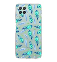 PrintiFy Samsung Galaxy A22 ile Uyumlu Nazar Boncuğu 3 Baskılı Kamera Korumalı Şeffaf Silikon Kılıf