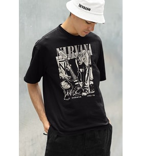 Nirvana Kurt Cobain 1982-94 Baskılı Unisex Oversize Rock Metal Tişört