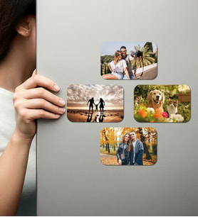 Kişiye Özel Ahşap Fotoğraflı UV Baskılı Magnet