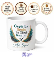 İstifa Eden Arkadaşa Yeni Hayatında Başarılar Özgürlük Kupası Hediye Bardak