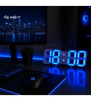 DLG Akıllı 3D LED Dijital Masa Saati Tarih, Sıcaklık, Alarm Ayarlanabilir Parlaklık
