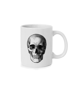 Kuru Kafa-skull Baskılı Kupa/bardak