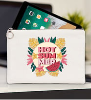 BK Gİft Yaz Temalı-8 Tablet Çantası 30x21cm(12 Renk Seçeneği), Ipad Çantası, Baskılı Tablet Kılıfı (Ham)