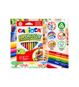 Supercolor Maxi Üçgen Kuru Boya Kalemi 12