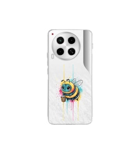 Tecno Camon 30 ile uyumlu Splash arı tasarımlı şeffaf silikon kılıf