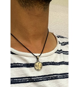 Osmanlı Tuğra İşlemeli Çeyrek Model Gümüş Erkek Kolye