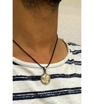 Osmanlı Tuğra İşlemeli Çeyrek Model Gümüş Erkek Kolye