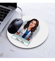 Kişiye Özel Hediye Karikatürlü En Başarılı Kadın Aile Hekimi Mousepad