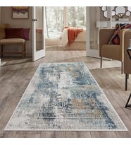 Gri Eskitme Desen Nakış İşlemeli Yıkanabilir Kaymaz Taban Leke Tutmaz Modern Salon Halısı ve Yolluk (Yeşil)