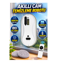Akıllı Cam Temizleme Robotu – 2800 Pa Emiş Gücü ve Çift Diskli Ovma Sistemi