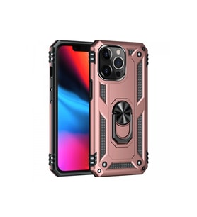 Newface Apple iPhone 14 Pro Kılıf Sofya Yüzüklü Silikon Kapak - Rose